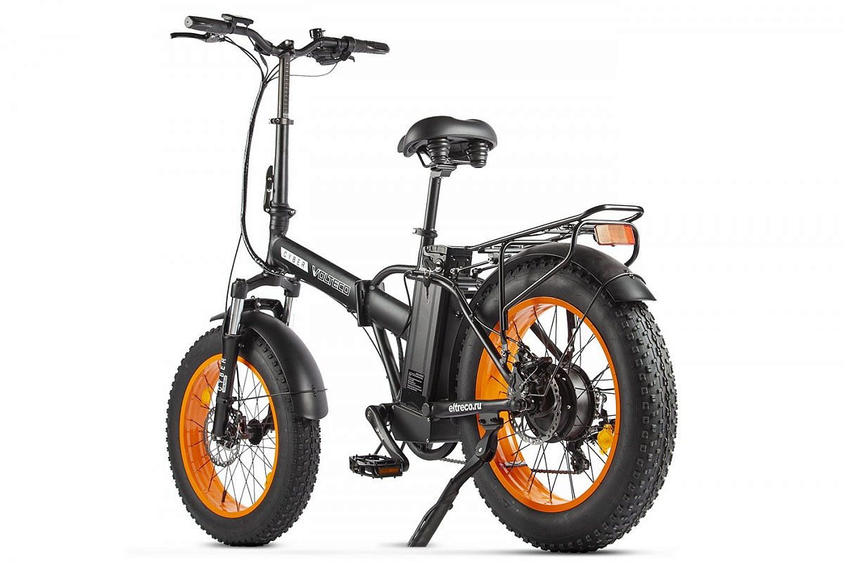 Электровелосипед VOLTECO CYBER (Черно-оранжевый-2170)