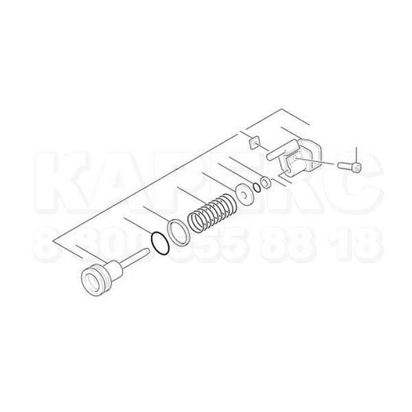 Karcher Крышка помпы с байпасным клапаном, K3-K5