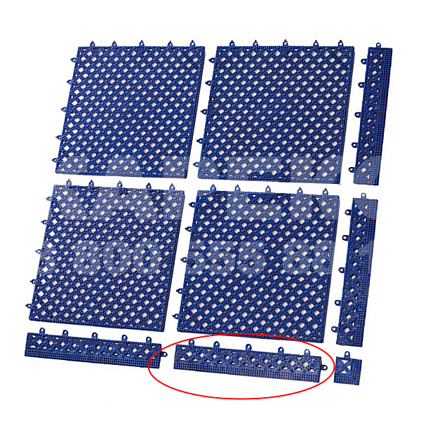 Аксессуары для индустриальных напольных покрытий NOTRAX Кант модульное покрытие Modular Lok-Tyle, 30,48 см х 5,08 см, синий