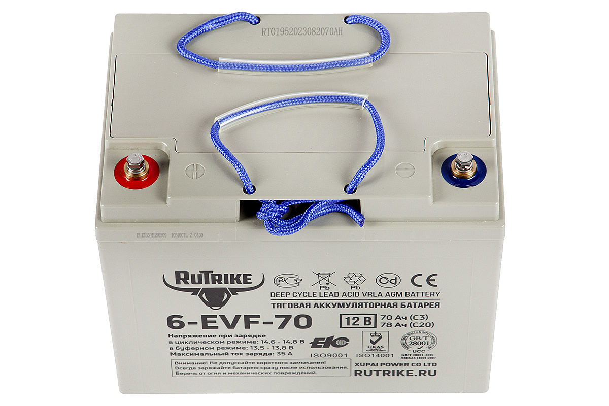 Тяговый аккумулятор RuTrike 6-EVF-70 (12V70A/H C3)