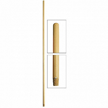 Ручка Filmop деревянная (130 см, диаметр - 24 мм, крепление - резьба и отверстие)