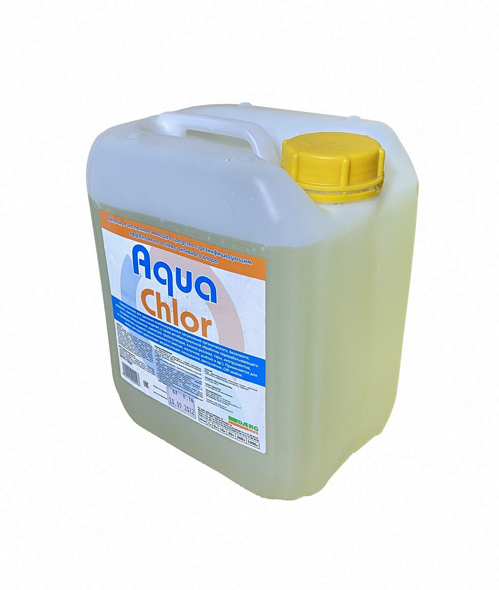 Щелочное не пенное моющее средство с хлором Aqua Chlor- 5л