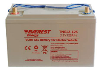 Everest TNE 12-125 (12В, 106Ач) - тяговый гелевый аккумулятор